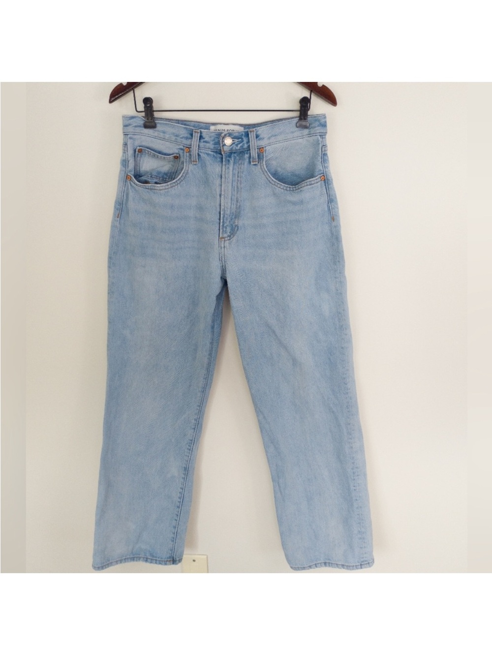 Denim Forum The Farrah Hi-Rise Wide Jean Blue Size 30